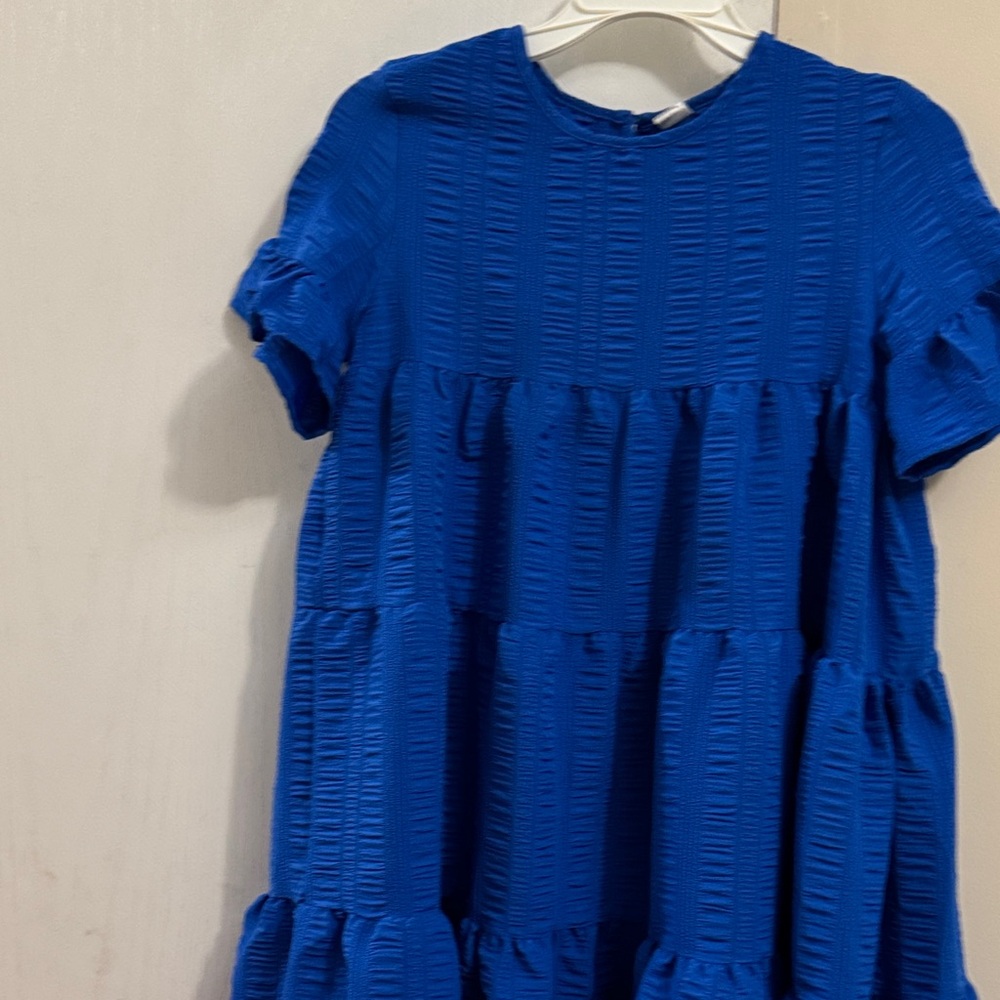 SHEIN Vibrant Blue Kids Casual Dress